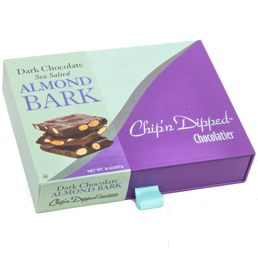 Dark Chocolate Salted Almond Bark Gift Box