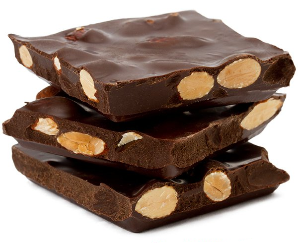 Chocolate Covered Almond Bark (Per Pound)