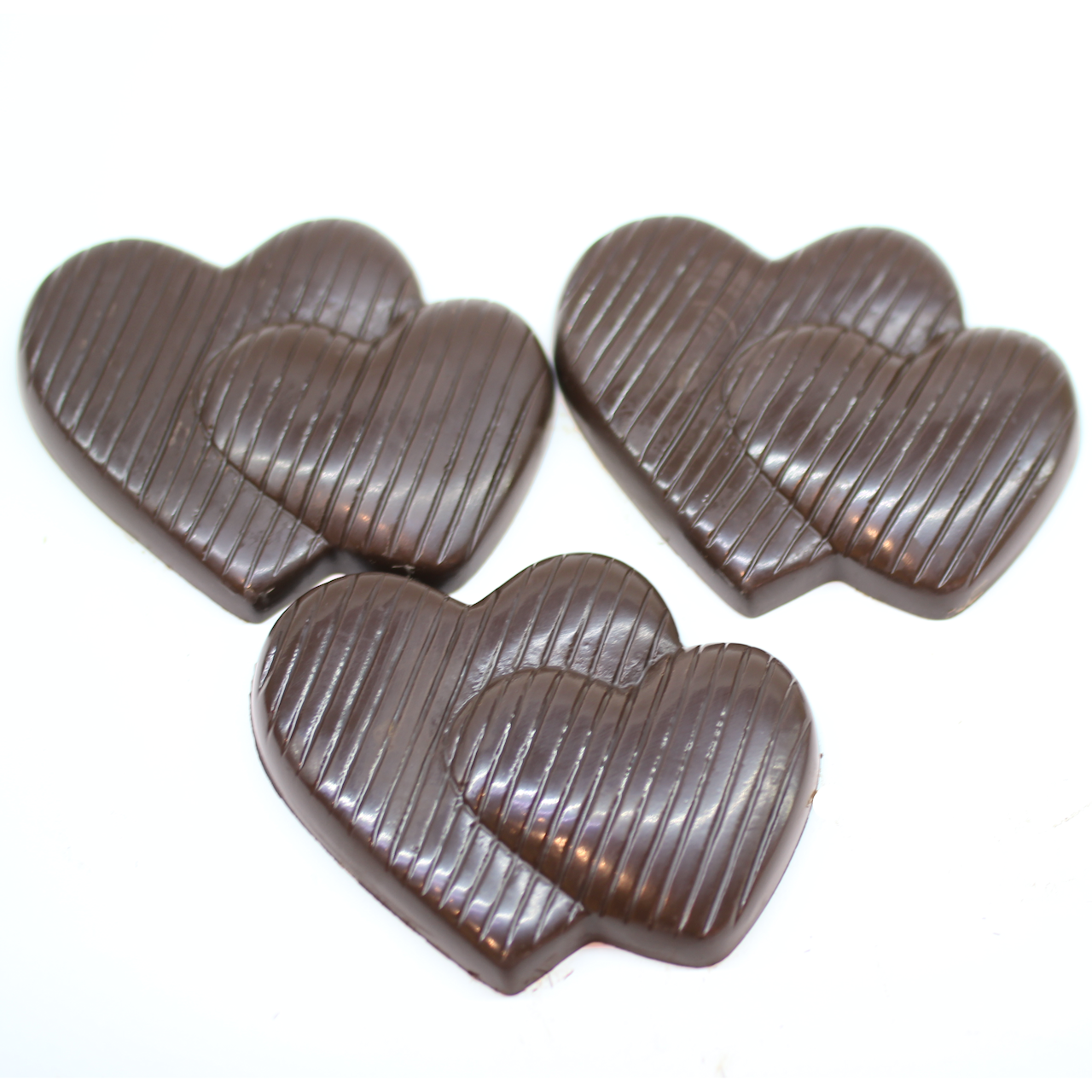 Solid Chocolate Double Hearts