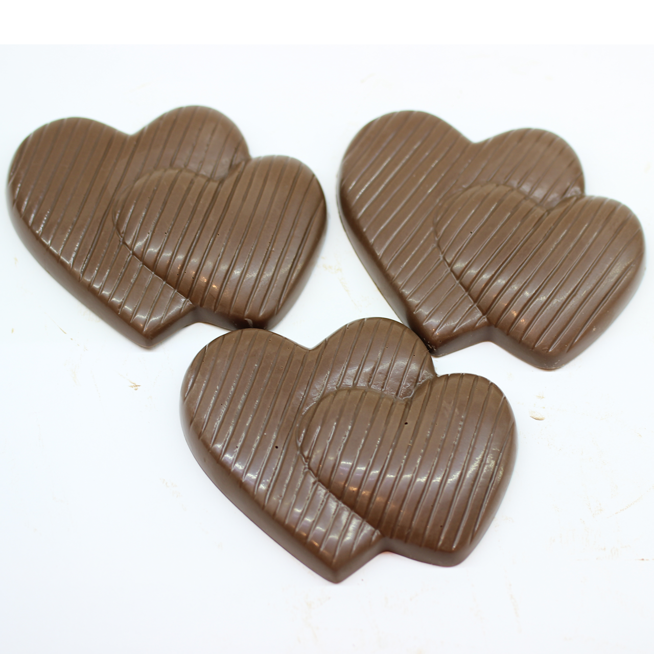 Solid Chocolate Double Hearts
