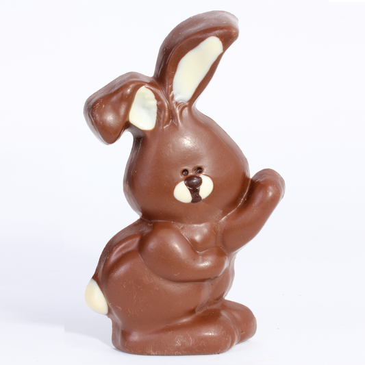 Solid Milk Chocolate Bent Ear Bunny