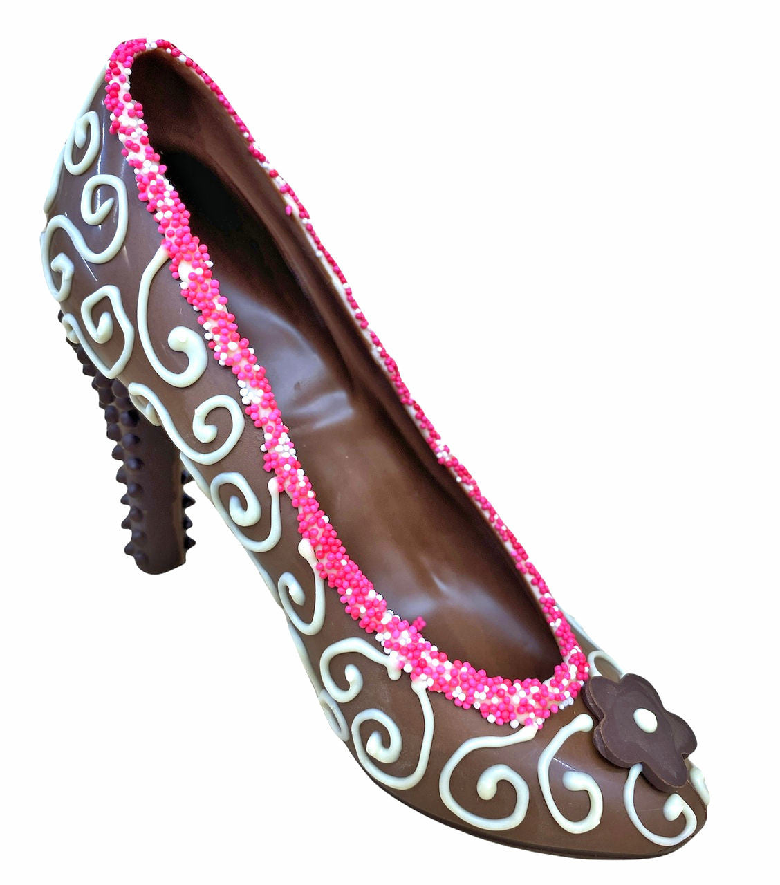 Chocolate high heel shoe